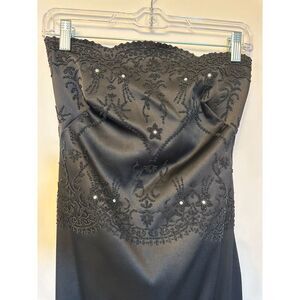Rampage Women Strapless Beaded Maxi/gown/formal A line Dress Size 3 Y2K